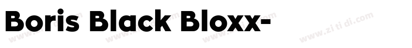 Boris Black Bloxx字体转换